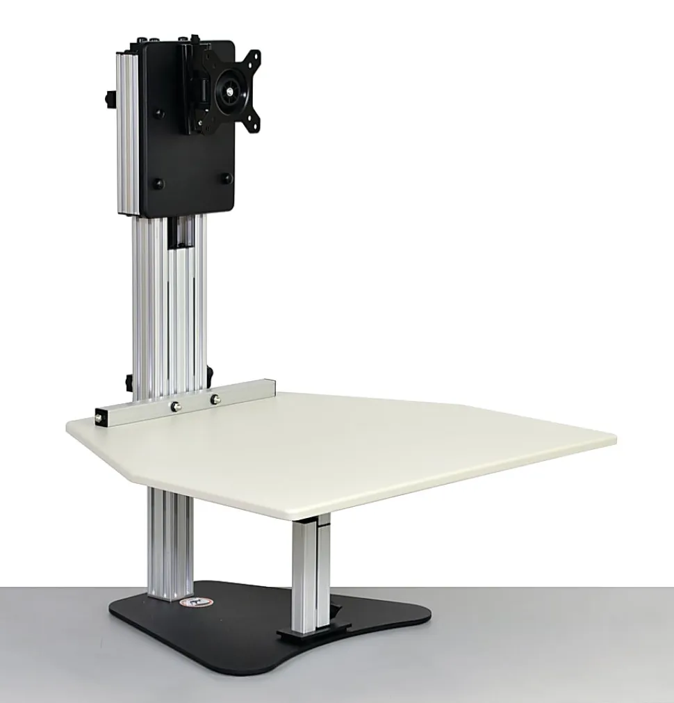 Ergo Desktop Kangaroo Pro 28"W Adjustable Height Desk Converter, Putty