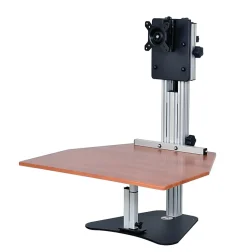 Ergo Desktop Kangaroo Pro 28"W Adjustable Height Desk Converter, Cherry