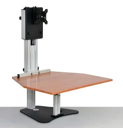 Ergo Desktop Kangaroo Pro 28"W Adjustable Height Desk Converter, Cherry