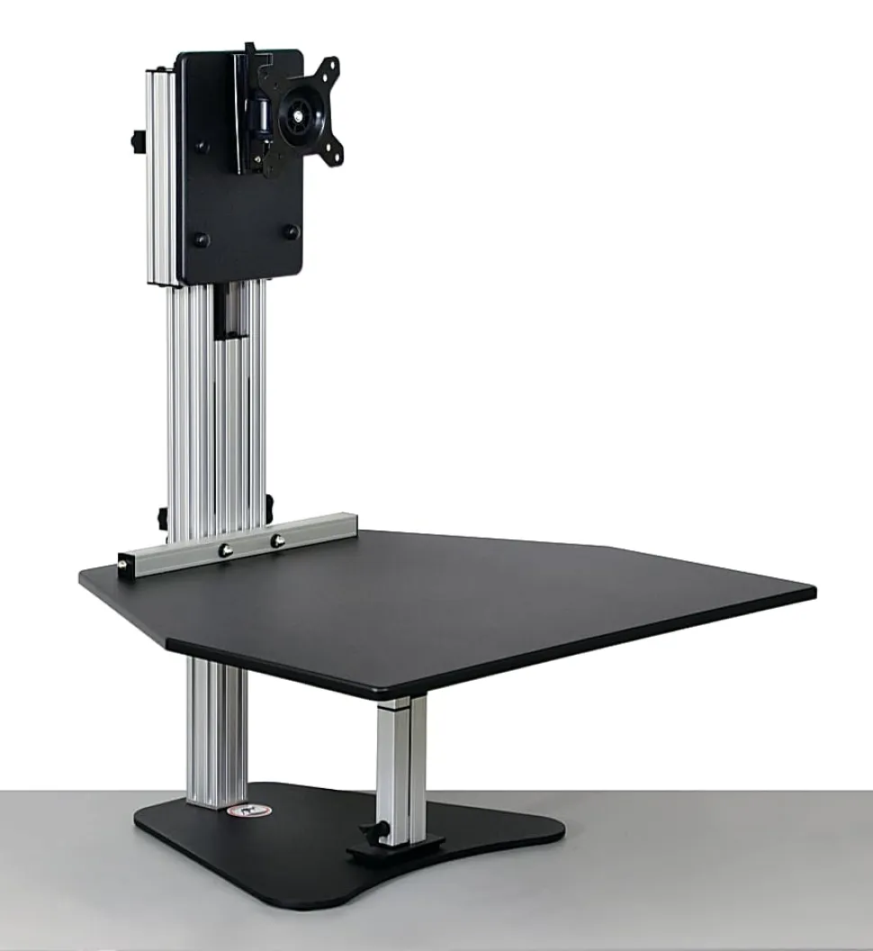 Ergo Desktop Kangaroo Pro 28"W Adjustable Height Desk Converter, Black