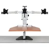 ERGO DESKTOP Kangaroo Tri-Elite Sit and Stand Workstation, Cherry, Fully Assembled - 30 lb Load Capacity - 24" Height x 26" Width - Steel - Cherry