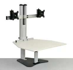 Ergo Desktop Wallaby Elite 28"W Adjustable Height Desk Converter, Putty, Partially Assembled