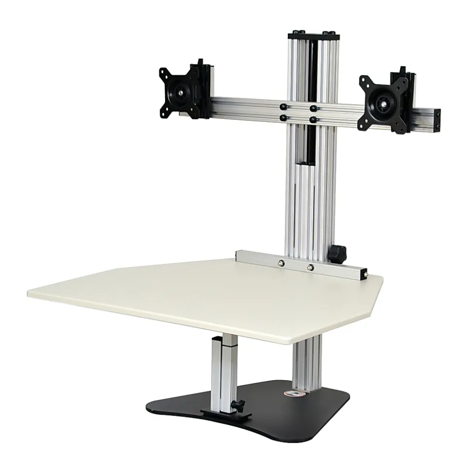 Ergo Desktop Wallaby Elite 28"W Adjustable Height Desk Converter, Putty, Partially Assembled