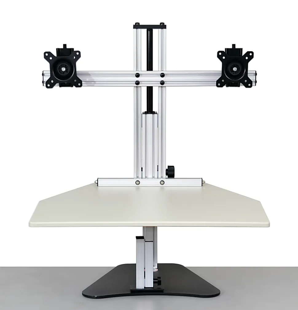 Ergo Desktop Wallaby Elite 28"W Adjustable Height Desk Converter, Putty, Partially Assembled