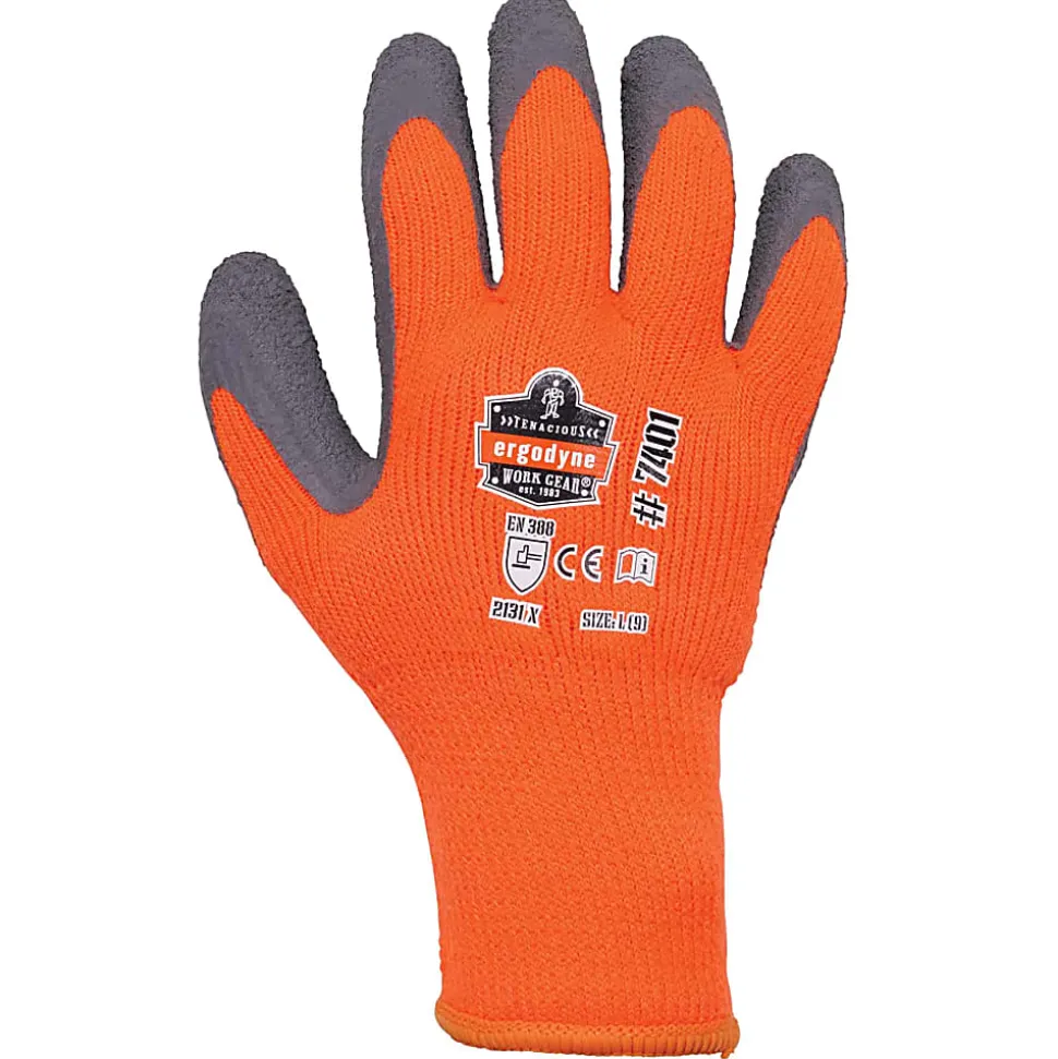 Ergodyne ProFlex 7401 Lightweight Winter Work Gloves, Large, Orange