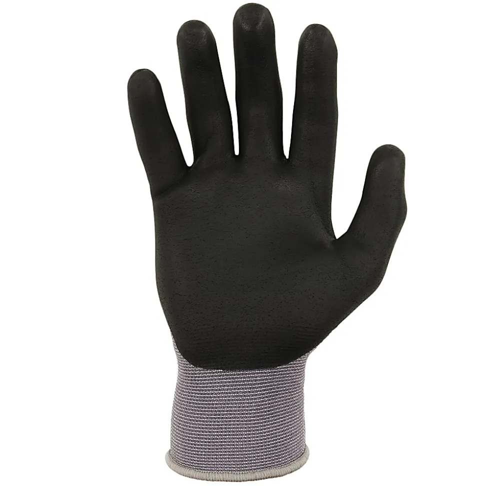Ergodyne Proflex 7000-12PR Nitrile-Coated Cut-Resistant Gloves, Gray, Large, Set Of 12 Pairs