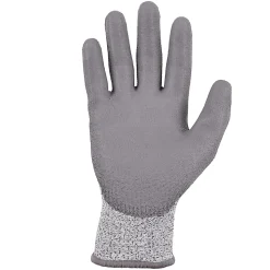 Ergodyne Proflex 7030-12PR PU-Coated Cut-Resistant Gloves, Large, Gray, Set Of 12 Pairs