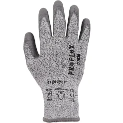 Ergodyne Proflex 7030-12PR PU-Coated Cut-Resistant Gloves, Large, Gray, Set Of 12 Pairs