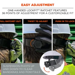 Ergodyne Skullerz 8966 Lightweight Cap-Style Vented Hard Hat, Lime