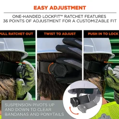 Ergodyne Skullerz 8966 Lightweight Cap-Style Vented Hard Hat, Orange