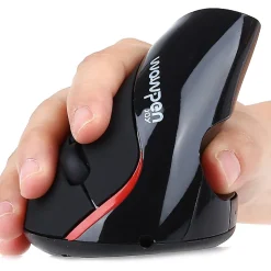 Ergoguys Wow Pen Joy II Vertical Ergonomic Optical Mouse, Black