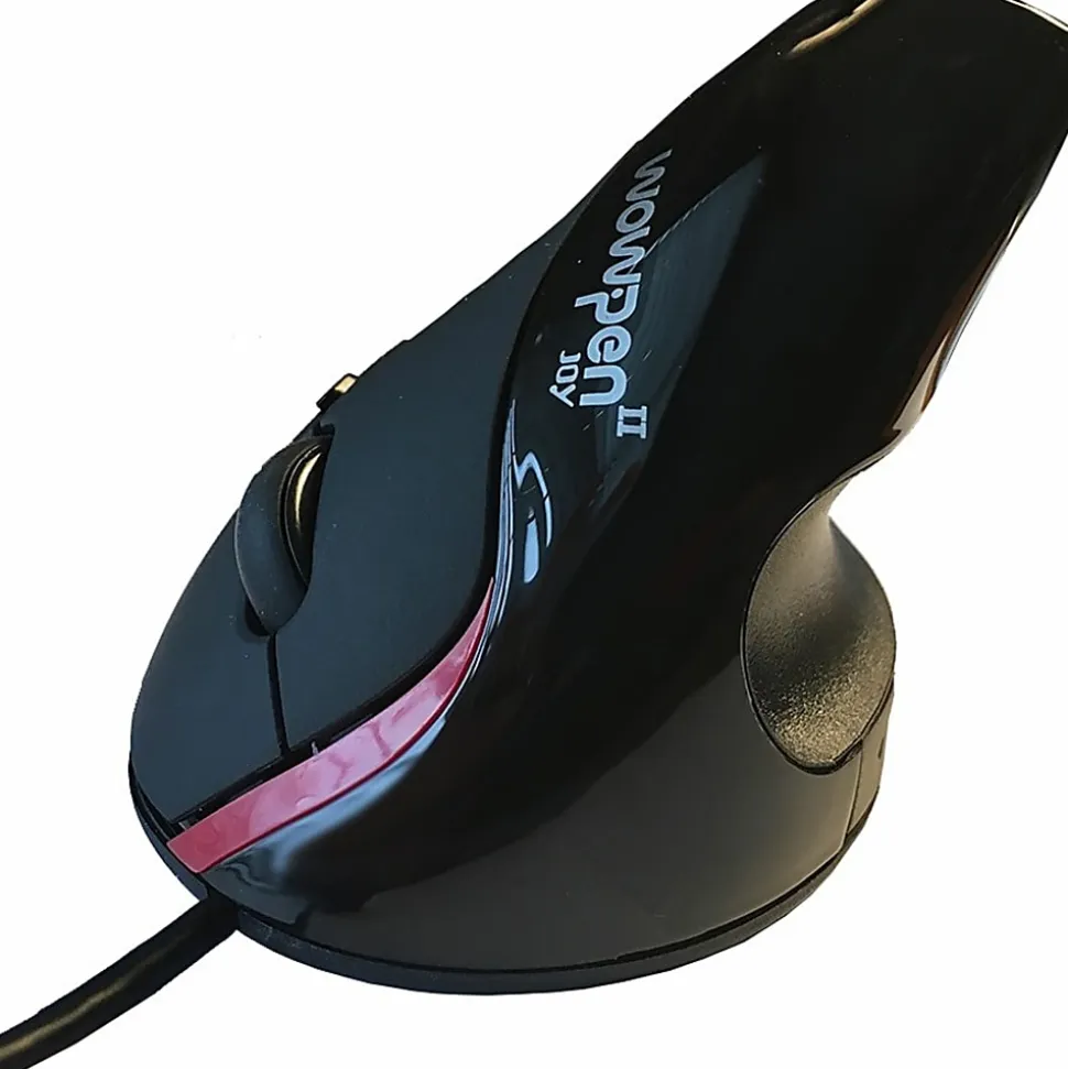 Ergoguys Wow Pen Joy II Vertical Ergonomic Optical Mouse, Black