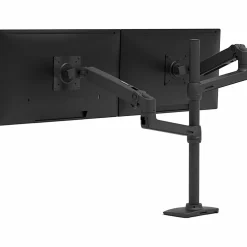 Ergotron Desk Mount for Monitor, Display, TV - Matte Black - Adjustable - 2 Display(s) Supported - 40