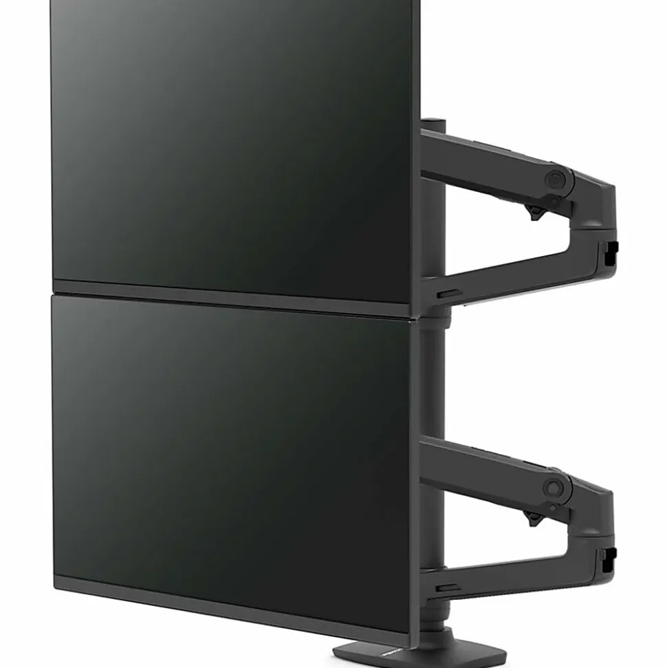 Ergotron Desk Mount for Monitor, Display, TV - Matte Black - Adjustable - 2 Display(s) Supported - 40" Screen Support - 45509224