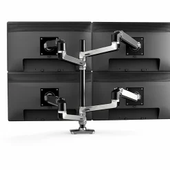 Ergotron Desk Mount for Monitor - Polished Aluminum - Adjustable - 2 Display(s) Supported - 40