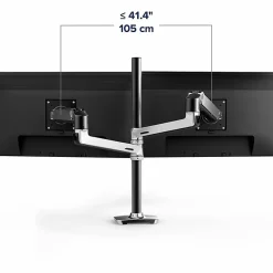 Ergotron Desk Mount for Monitor - Polished Aluminum - Adjustable - 2 Display(s) Supported - 40