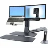 Ergotron® Dual To LCD And Laptop Conversion Kit For WorkFit Workstation, Black, 97-617