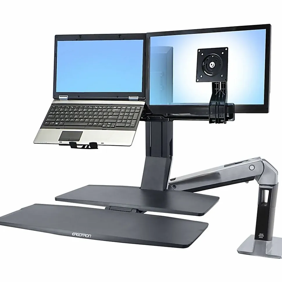 Ergotron® Dual To LCD And Laptop Conversion Kit For WorkFit Workstation, Black, 97-617