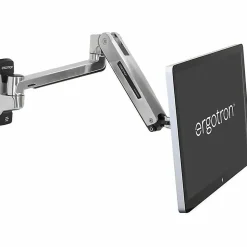 Ergotron Mounting Arm for Flat Panel Display, All-in-One Computer - Polished Aluminum - Adjustable - 46" Screen Support - 45383026