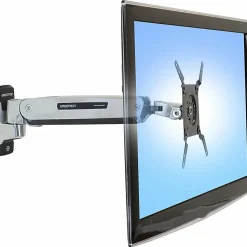 Ergotron Mounting Arm for Flat Panel Display, Notebook - Polished Aluminum - Adjustable - 42