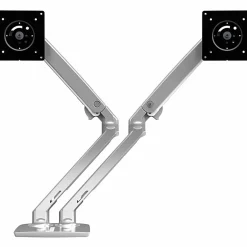 Ergotron Mounting Arm for Monitor, Display Screen, LCD Monitor, Polished Aluminum, Landscape/Portrait, 45496026