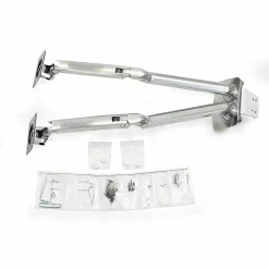 Ergotron Mounting Arm for Monitor, Display Screen, LCD Monitor, Polished Aluminum, Landscape/Portrait, 45496026