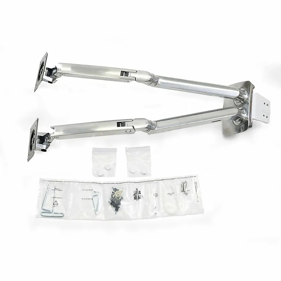 Ergotron Mounting Arm for Monitor, Display Screen, LCD Monitor, Polished Aluminum, Landscape/Portrait, 45496026
