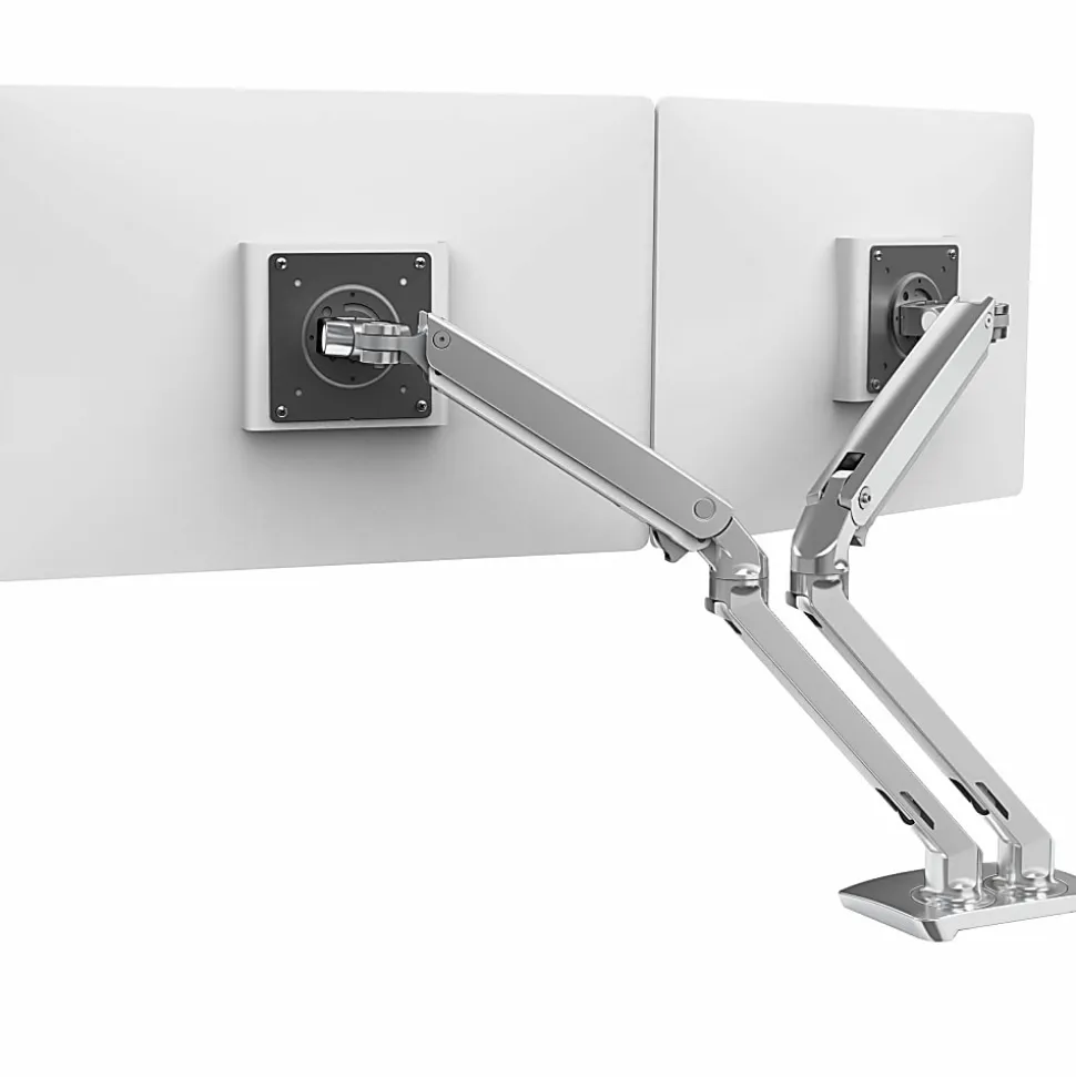 Ergotron Mounting Arm for Monitor, Display Screen, LCD Monitor, Polished Aluminum, Landscape/Portrait, 45496026