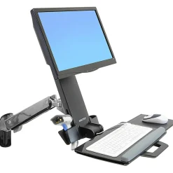 Ergotron StyleView Multi Component Mount for Notebook, Mouse, Keyboard, Monitor, Scanner - Polished Aluminum - 45266026