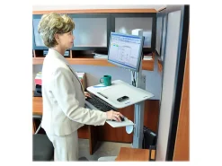 Ergotron WorkFit-C Sit-Stand Workstation, Gray