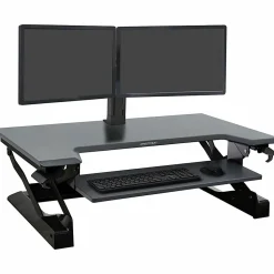 Ergotron WorkFit-TL 39"W Sit-Stand Desk Converter With Adjustable Height, Black