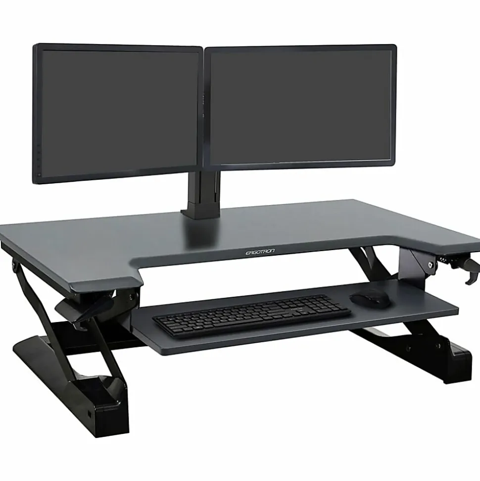 Ergotron WorkFit-TL 39"W Sit-Stand Desk Converter With Adjustable Height, Black