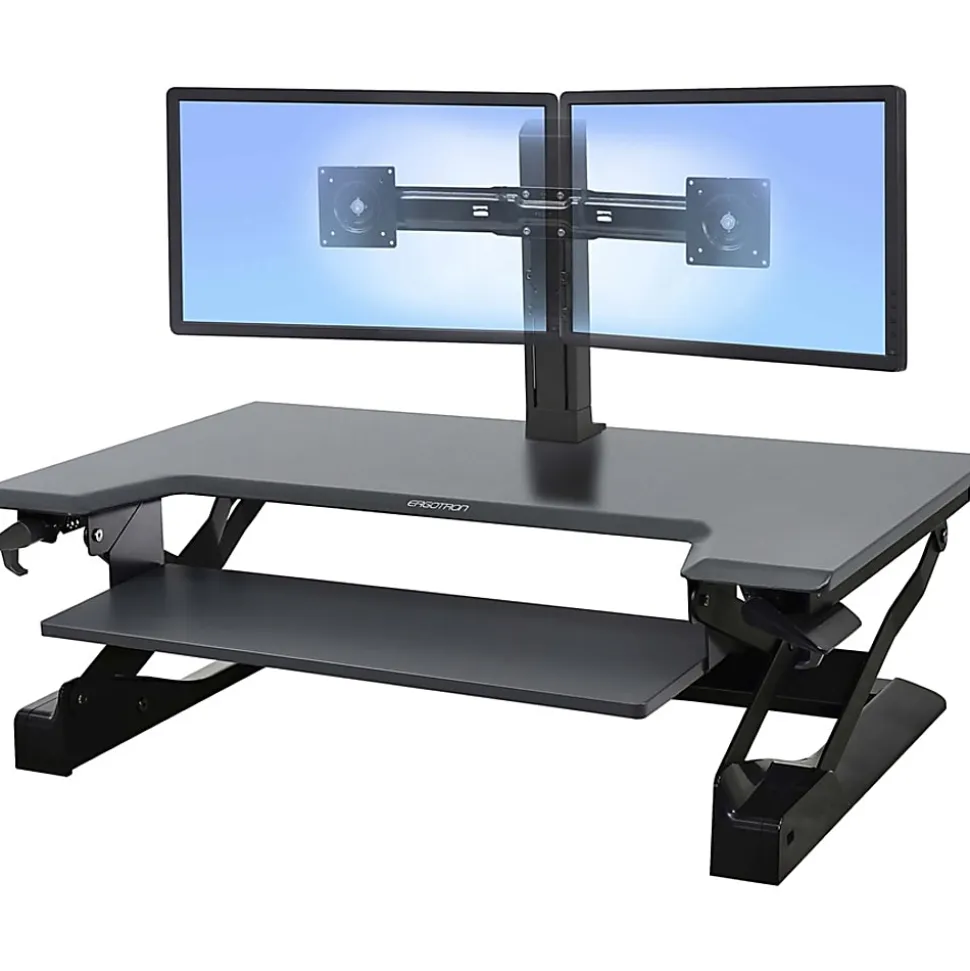 Ergotron WorkFit-TL 39"W Sit-Stand Desk Converter With Adjustable Height, Black