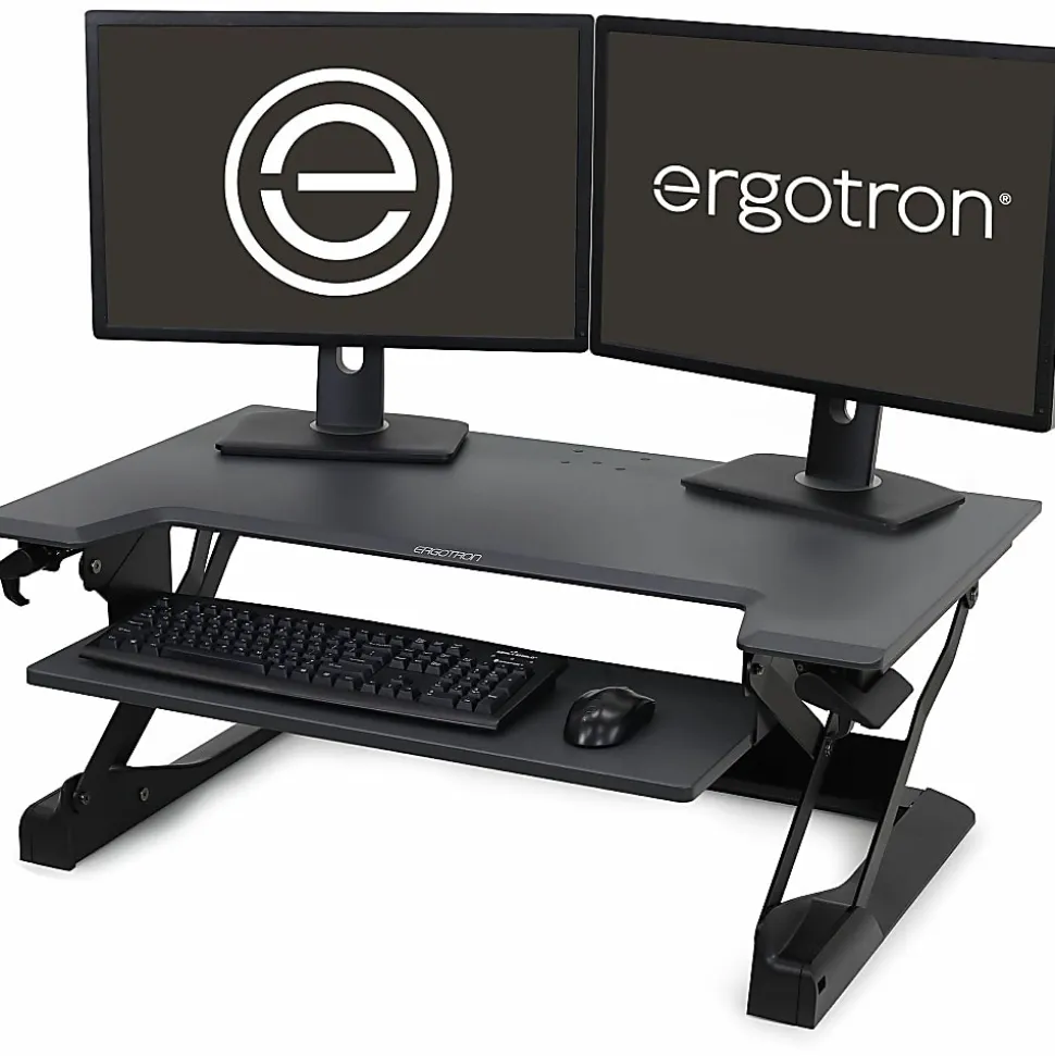 Ergotron WorkFit-TL 39"W Sit-Stand Desk Converter With Adjustable Height, Black