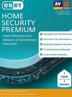 ESET Home Security Premium 2025, 1 Device, 1 YR Subscription, PC, Download