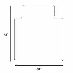 ES Robbins EverLife Chair Mat For Low Pile Carpet, 36" x 48", Clear
