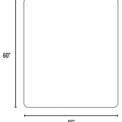 ES ROBBINS Everlife Chairmat - Chair, Home, Office, Medium Pile Carpet - 46" Width x 60" Depth - Rectangular - Vinyl - Clear - 1 Each