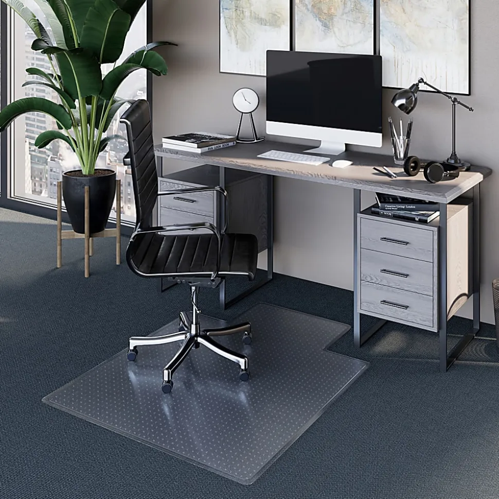 ES Robbins EverLife Chair Mat For Low Pile Carpet, 45" x 53", Clear