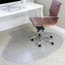ES Robbins EverLife Workstation Vinyl Chair Mat For Medium Pile Carpet, 66" x 60", Clear