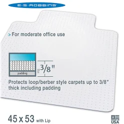 ES Robbins Multi-Task AnchorBar Carpet Chair Mat, Standard Lip, 45