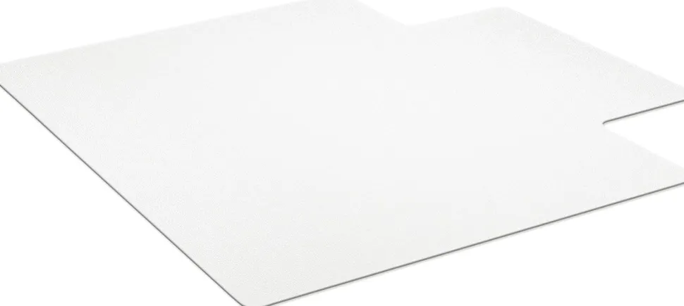 ES Robbins Natural Origins® Vinyl Chair Mat For Hard Floors, With Lip, 45" x 53", Clear