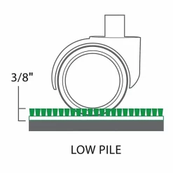 ES ROBBINS Sit or Stand Mat with Lip - Pile Carpet - 53