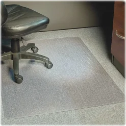 ES Robbins Task Series AnchorBar Carpet Chair Mat, Rectangular, 46"W x 60"D, Clear