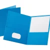 Esselte® Letter-Size Twin-Pocket Report Covers, Light Blue, Box Of 25