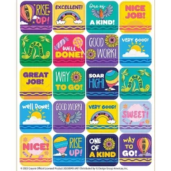 Eureka Theme Stickers, Crayola Colors Of Kindness, 120 Stickers Per Pack, Bundle Of 12 Packs