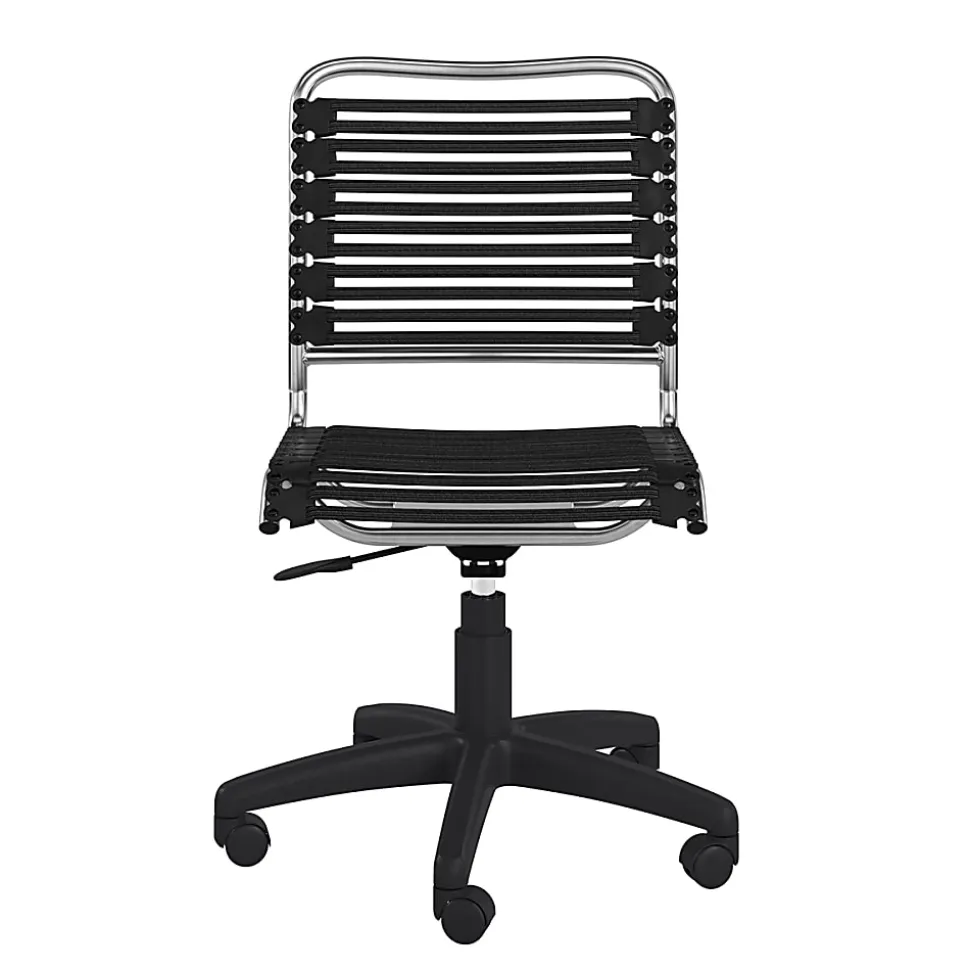 Eurostyle Allison Bungie Low-Back Commercial Office Chair, Black/Silver