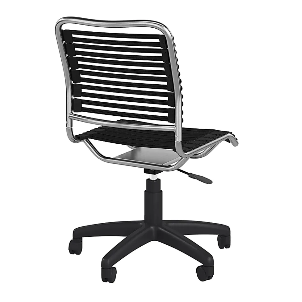 Eurostyle Allison Bungie Low-Back Commercial Office Chair, Black/Silver