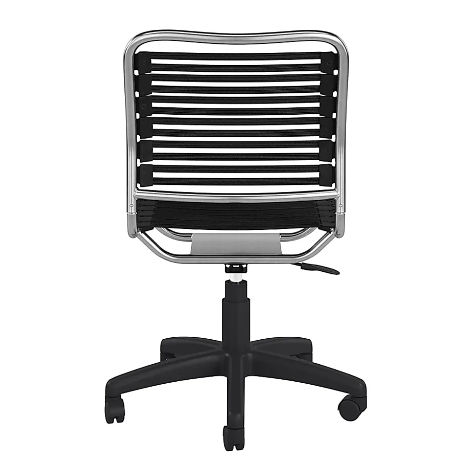 Eurostyle Allison Bungie Low-Back Commercial Office Chair, Black/Silver