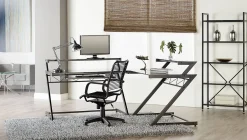 Eurostyle Bradley Bungie High-Back Commercial Office Chair, Black/Graphite