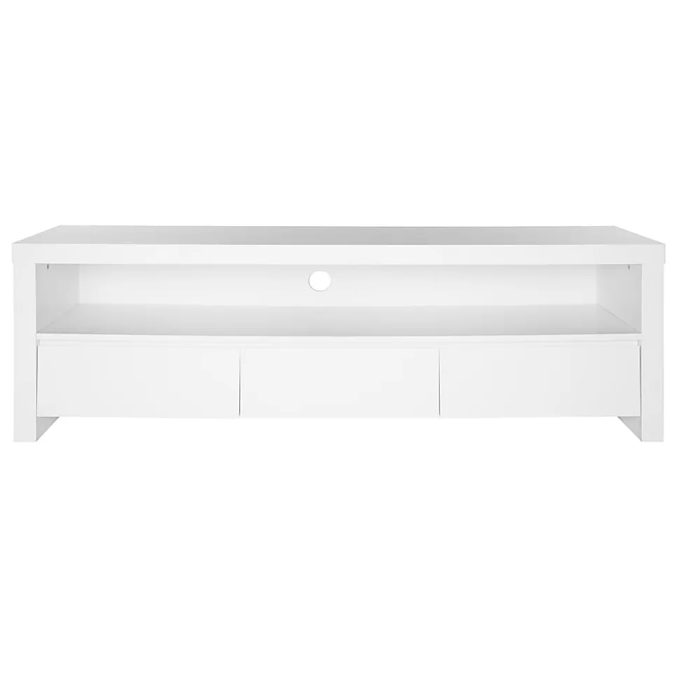 Eurostyle Bryant Media Stand, 19-1/2"H x 59"W x 15-1/2"D, Matte White